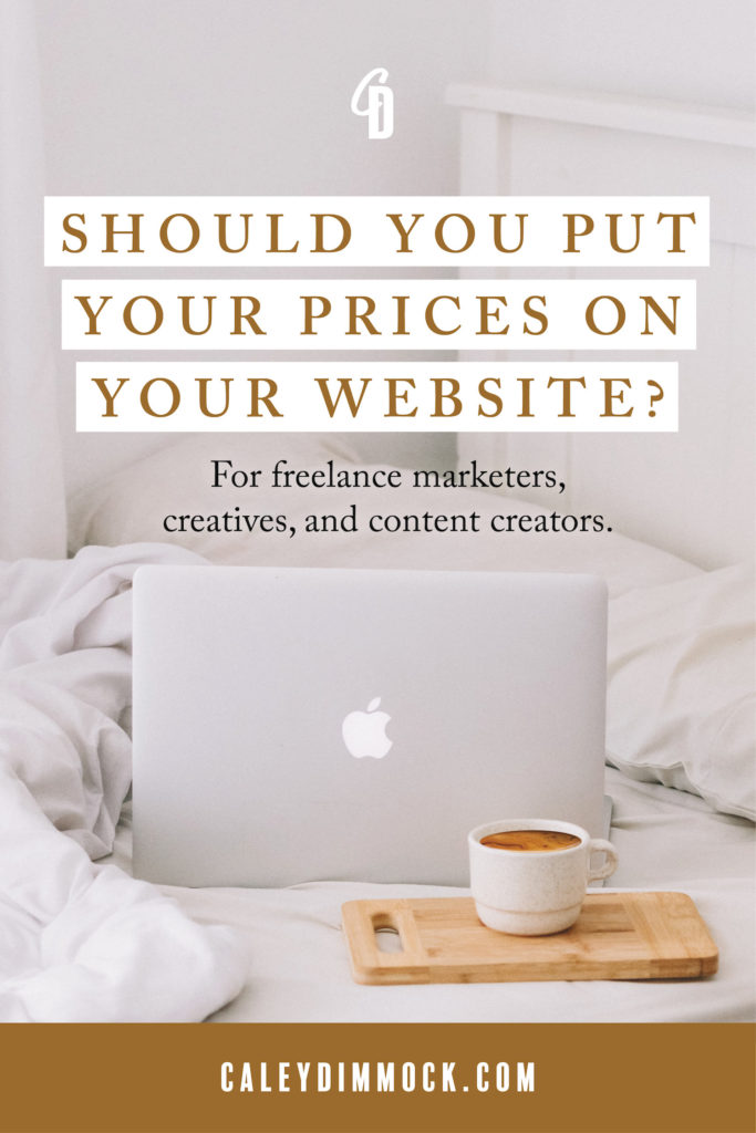 Pin it! Should You Put Your Prices on Your Website?