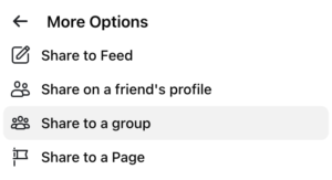 How to share a video from a Facebook Page to a Facebook Group